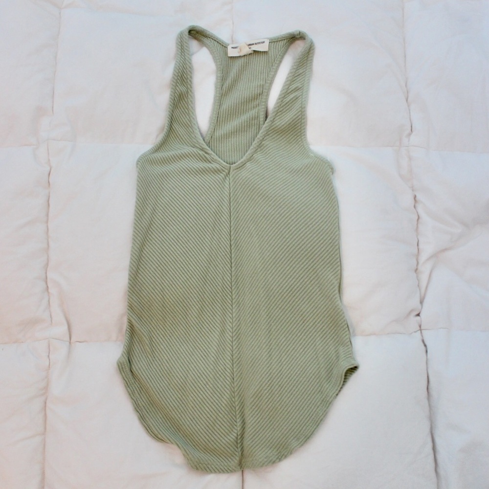 GREEN RACERBACK TANK